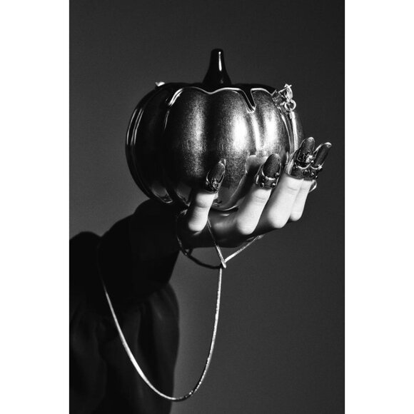 ZARA METALLIC EFFECT RIGID CLUTCH BAG - Picture 2 of 7